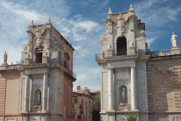 Starożytnej Bramy Porta Felice Palermo Włochy — Zdjęcie stockowe