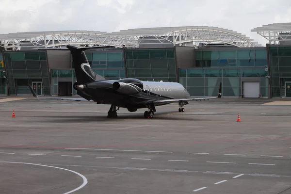 Business Jet Auf Dem Parkplatz Flughafen Kasan Russland — Stockfoto