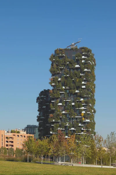 Milano Italya Eylül 2018 Konut Emlak Bosco Verticale — Stok fotoğraf