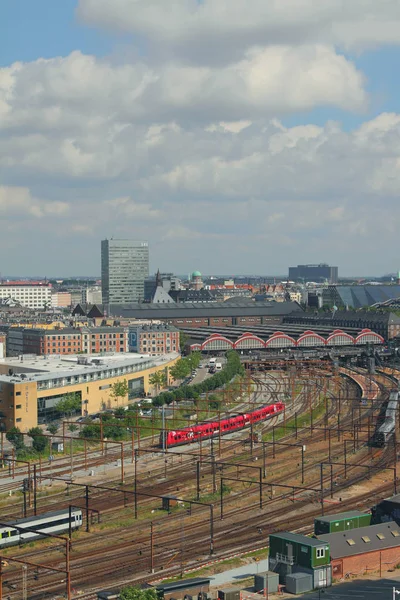 Коппель Дания Июня 2012 Года Железнодорожные Пути Станция Город — стоковое фото