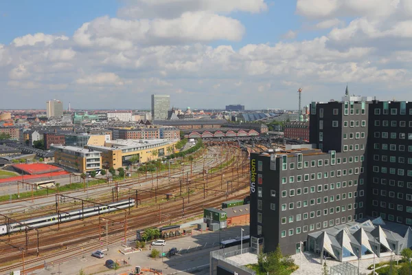 Kopenhagen Denemarken Jun 2012 Stad Treinrails Hotel — Stockfoto