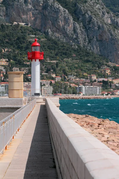 Beacon Pier Menton Nice France — Stock Photo, Image