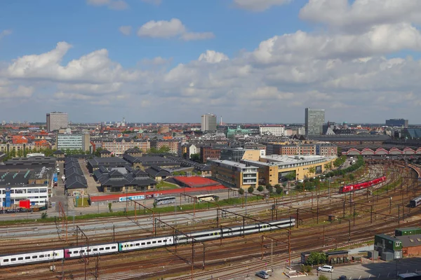 Köpenhamn Danmark Jun 2012 Järnvägsspår City — Stockfoto