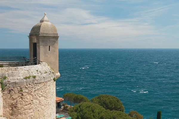 Wieża Strażnicza Twierdzy Morza Monte Carlo Monako — Zdjęcie stockowe