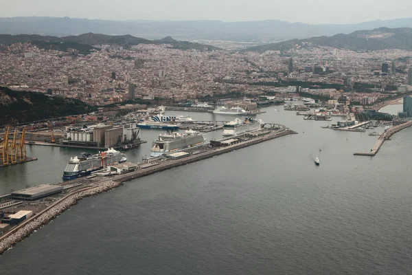 Barcelona Spain Jun 2019 Port City Sea Coast Aerial Photograph — Stock Photo, Image