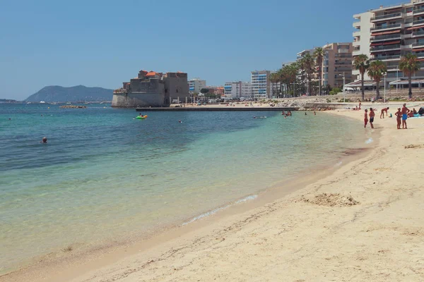 Sandy Beach Sea Coast Toulon France — Stock Photo, Image