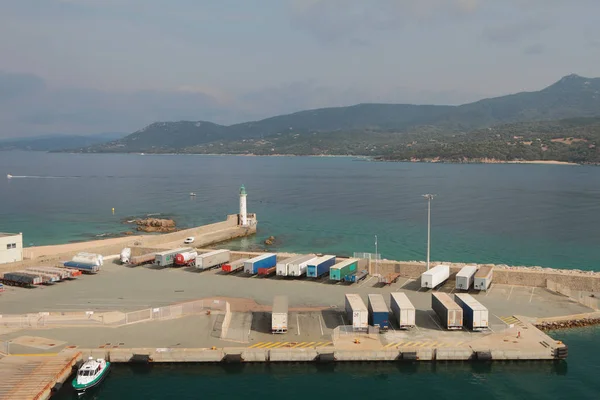 Propriano Corsica Frankrijk Jul 2019 Cargo Wharf Port — Stockfoto