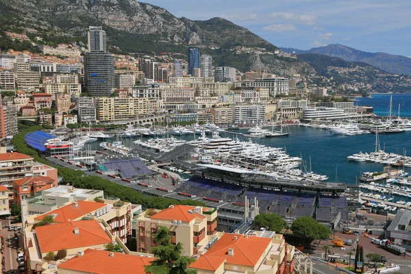 Città Montagna Porto Yacht Monte Carlo Monaco — Foto Stock