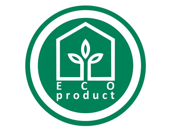 Etiket Van Een Milieuvriendelijk Product Van Hoge Kwaliteit Eco Vriendelijk — Stockvector