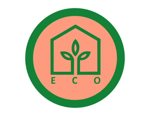 高质量的环保产品的标签 Eco友好 100 有机和自然 咖啡店 包装标志 — 图库矢量图片