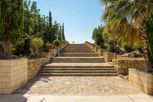 Escaleras Entrada Parque Arqueológico Paphos Chipre — Foto de Stock