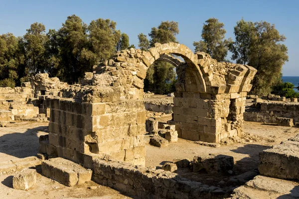 Entrée Voûtée Saranta Kolones Parc Archéologique Paphos Chypre — Photo