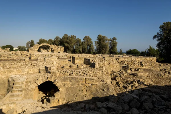 Saranta Kolones Burg Ausgegraben Ruinen Paphos Archäologischen Park Zypern — Stockfoto