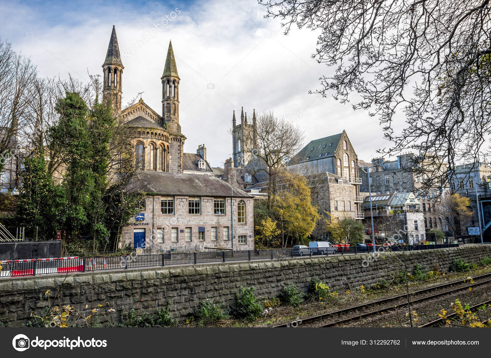 A View To Denburn Road And Scenic Gothic Architecture Of Aberdeen