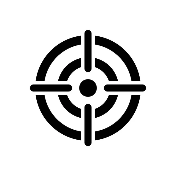 Иконка Цели Прицел Центре Мишени Дартса Изолированы Белом Фоне Векторная — стоковый вектор