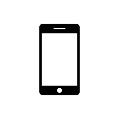 akıllı telefon simgesi. cep telefonu işareti veya amblem. Beyaz arka plan üzerinde izole. vektör çizim