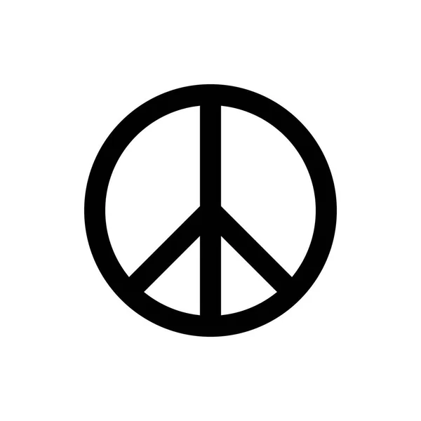 Símbolo Signo Paz Icono Paz Aislado Sobre Fondo Blanco Ilustración — Vector de stock