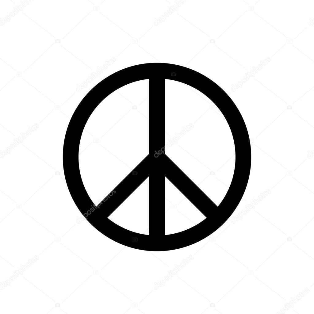 peace symbol or sign. peace icon. isolated on white background. vector illustration