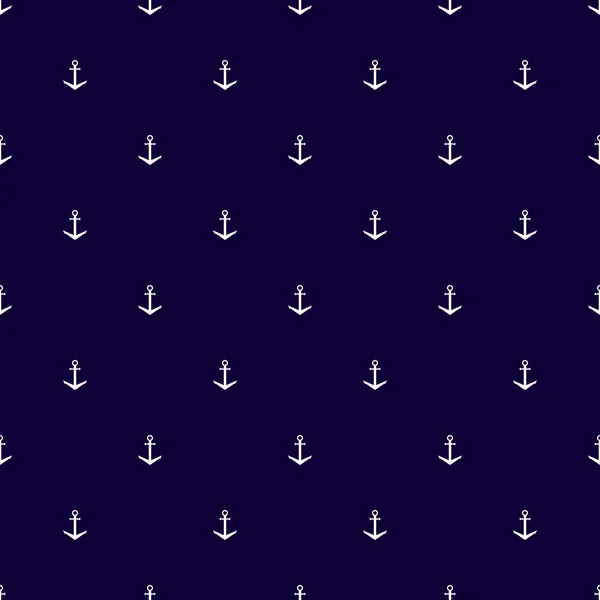 Морской бесшовный рисунок с якорями — стоковый вектор