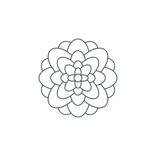 Dun lijn bloem logo — Stockvector