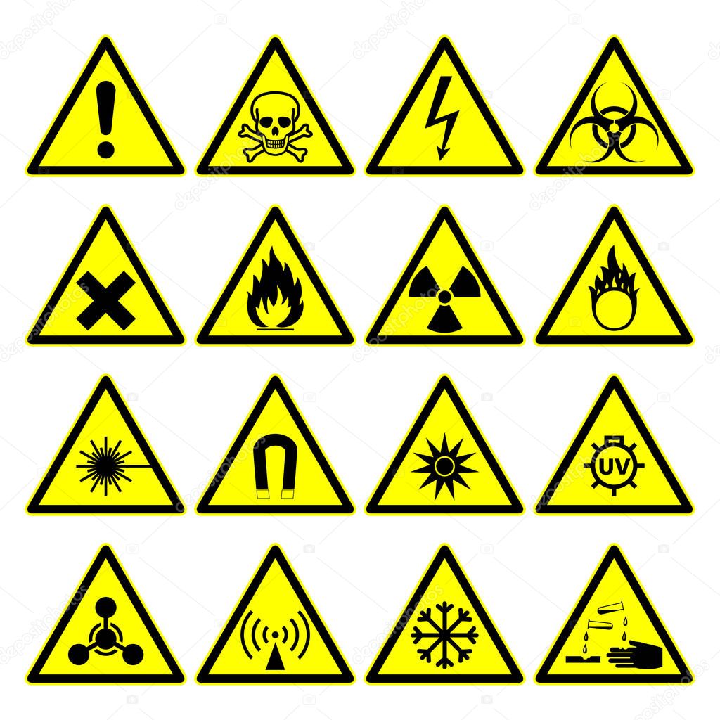 warning hazard signs