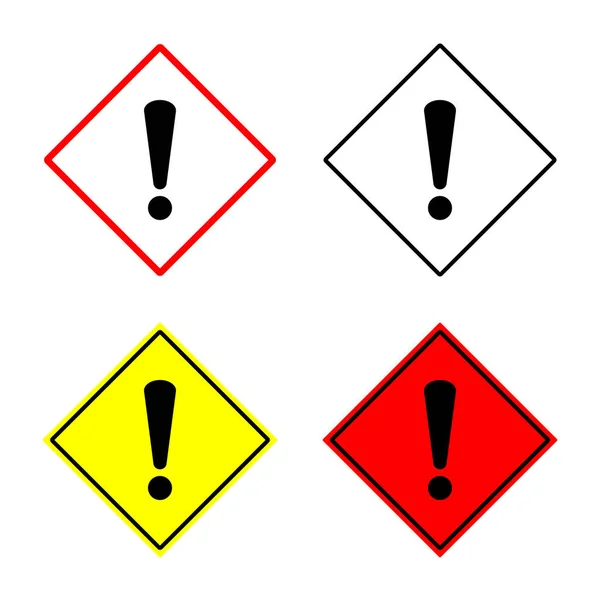 Warning sign set — Stock Vector