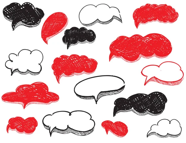 Vektör konuşma baloncukları arka plan seti.