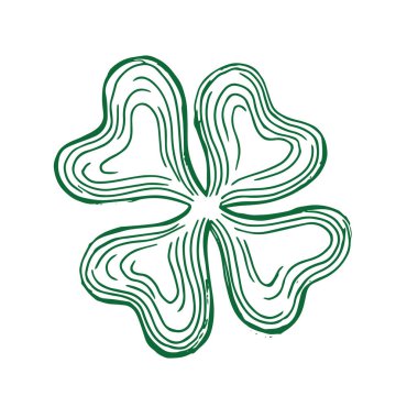 Aziz Patrick Günü. Yonca yaprağı Retro Biçimi Amblemleri.