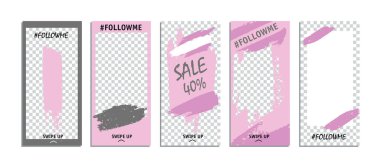 Moda düzenlenebilir hikayeler şablonları.