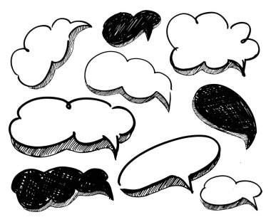 Vektör konuşma baloncukları arka plan seti