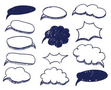 Vektör konuşma baloncukları arka plan seti