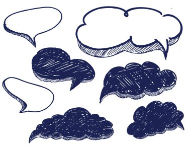 Vektör konuşma baloncukları arka plan seti