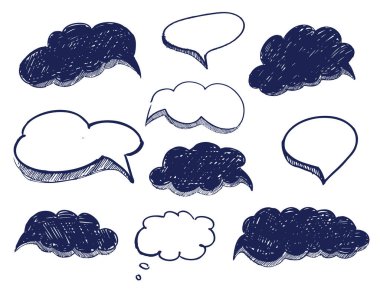 Vektör konuşma baloncukları arka plan seti