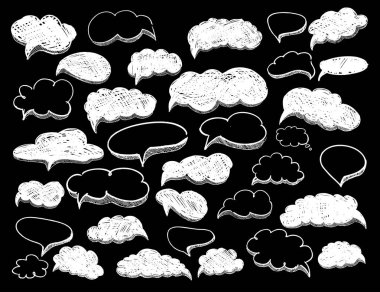 Vektör konuşma baloncukları arka plan seti