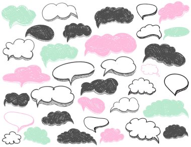 Vektör konuşma baloncukları arka plan seti