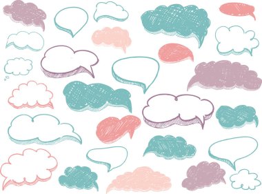 Vektör konuşma baloncukları arka plan seti