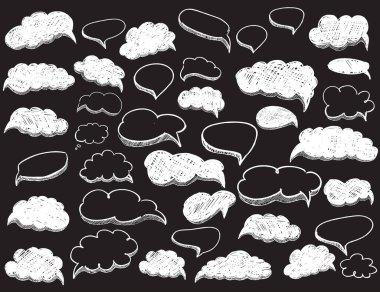 Vektör konuşma baloncukları arka plan seti