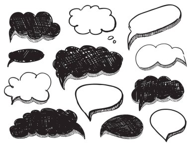 Vektör konuşma baloncukları arka plan seti