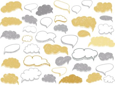 Vektör konuşma baloncukları arka plan seti