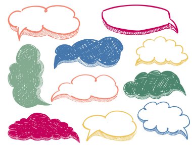 Vektör konuşma baloncukları arka plan seti