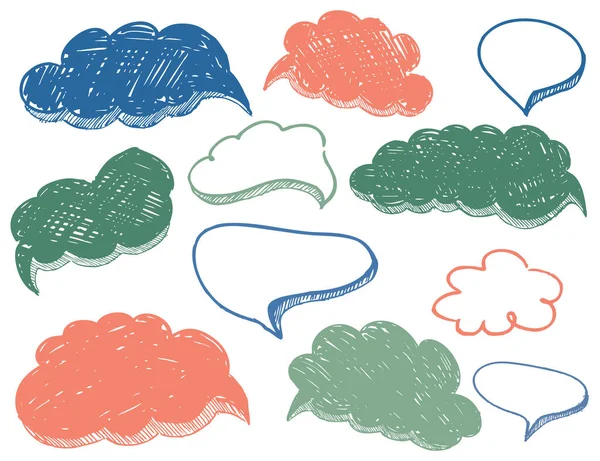 Vektör konuşma baloncukları arka plan seti