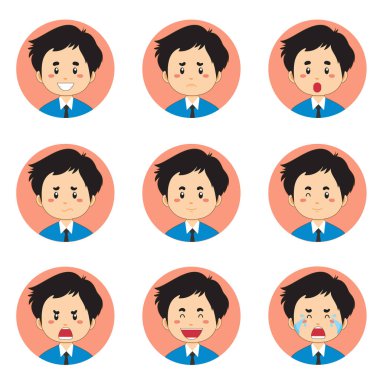 Çeşitli İfadeli İşadamı Avatar