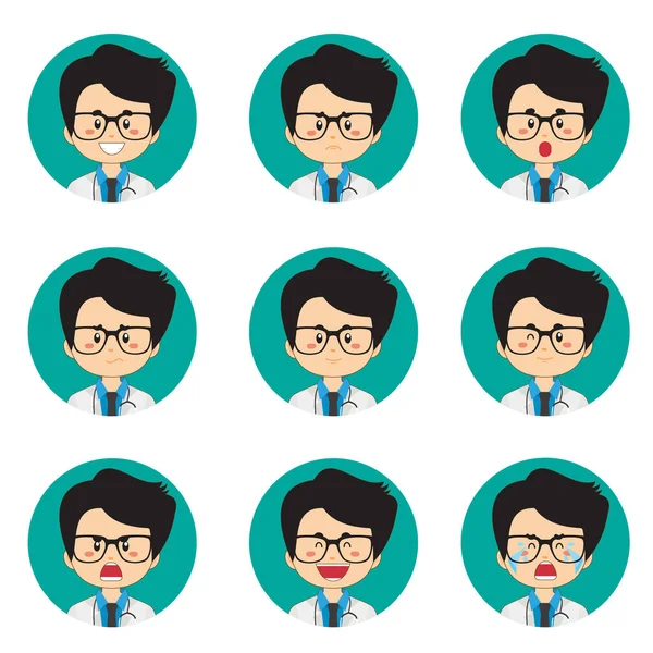 Değişik ifadeli Erkek Doktor Avatar