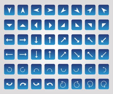 Bir Düz Ok Simgesi Kümesi