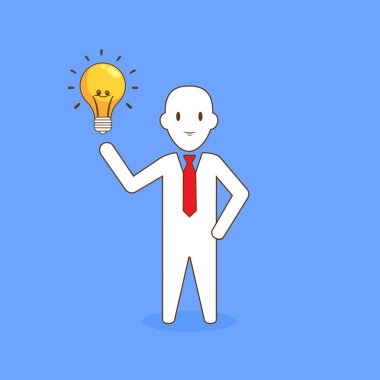 İş adamının çizimi Fikir edinin