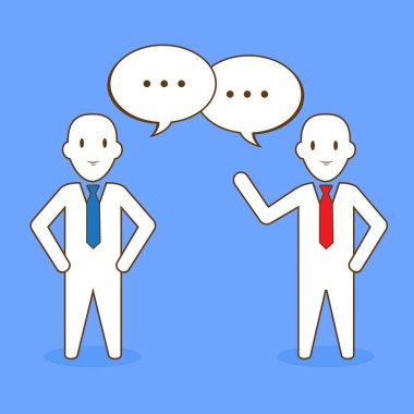 İş adamının müşterilerle konuşma görüntüsü