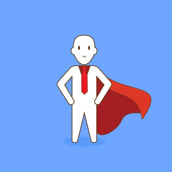 Illustration of Super Businessman Success