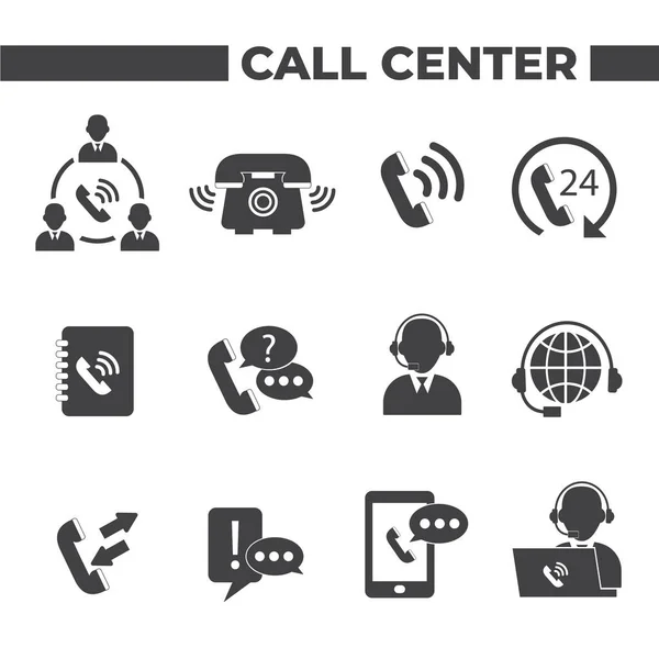 Set Von Call Center Icons — Stockvektor