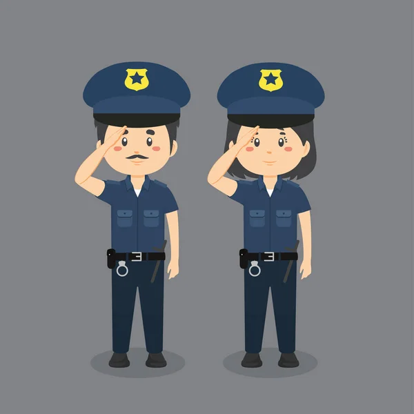 Σύνολο Χαρακτήρων Της Αστυνομίας Διανυσματικών Αποθεμάτων — Διανυσματικό Αρχείο