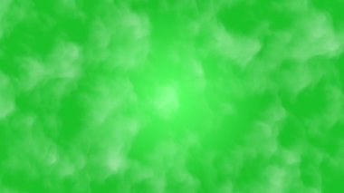 Beyaz bulutumsu şekilli yeşil arkaplan. Sunum ve web sitelerinde doğa temalı tasarımlar, çevre kampanyaları, sağlık ürünleri veya barışçıl arka planlar için uygundur.